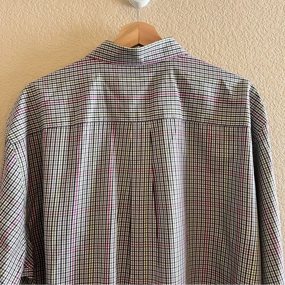 Peter Millar Gingham Pattern Long Sleeve Button Down Shirt Size XL - Picture 11 of 12